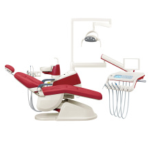 Komplette Integral Dental Unit Stuhl mit Mikrofaser -Lederkissen